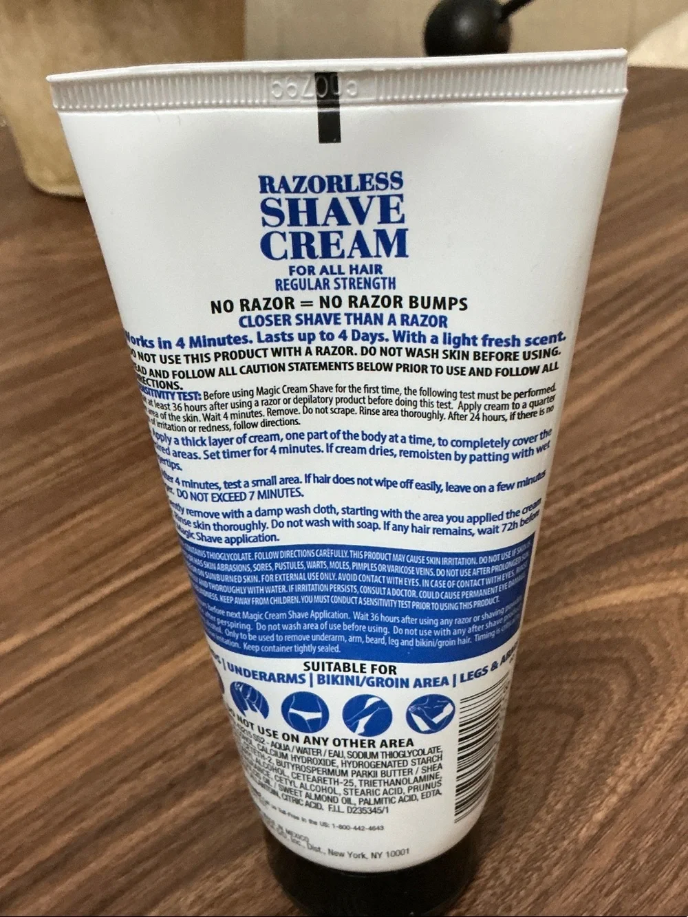 Magic Razorless Shave Cream for Men — Blue and White Tubes